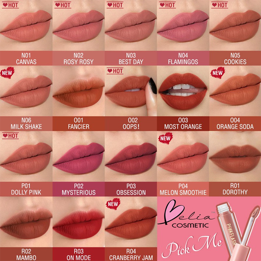 ❤ BELIA ❤ PINKFLASH Lasting Matte Lip Cream | Lipcream | Pink Flash | PF-L01