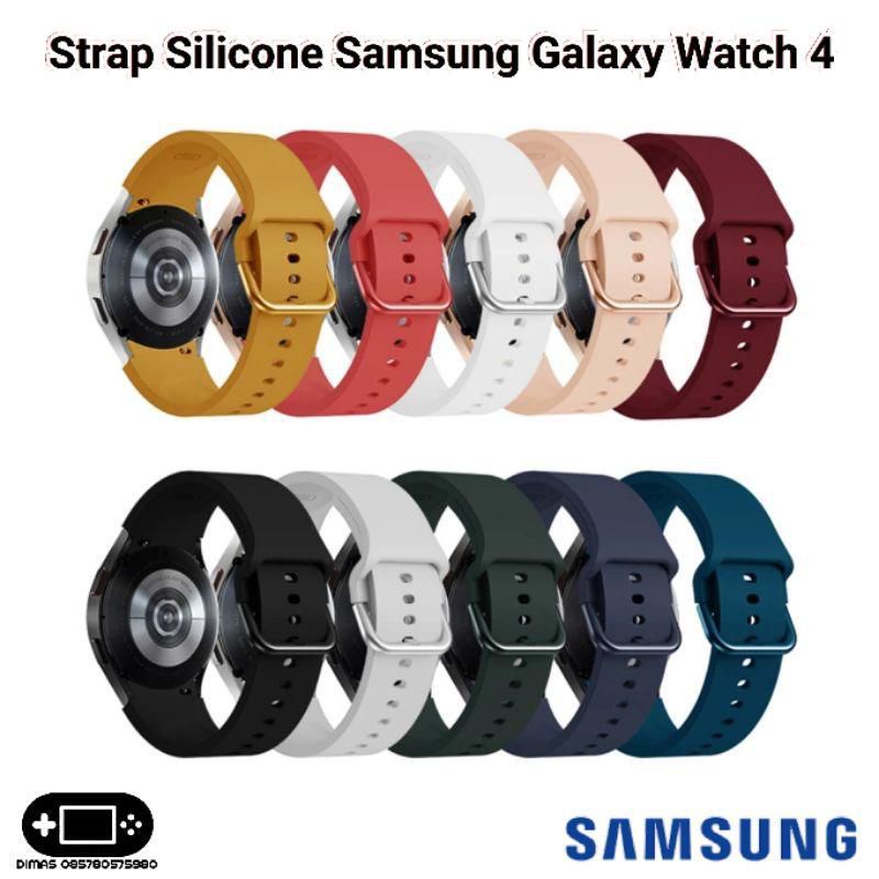 Strap Samsung Galaxy Watch 4 Classic 40mm 42mm 44mm 46mm Tali Jam Rubber Colorful Buckle Model Active