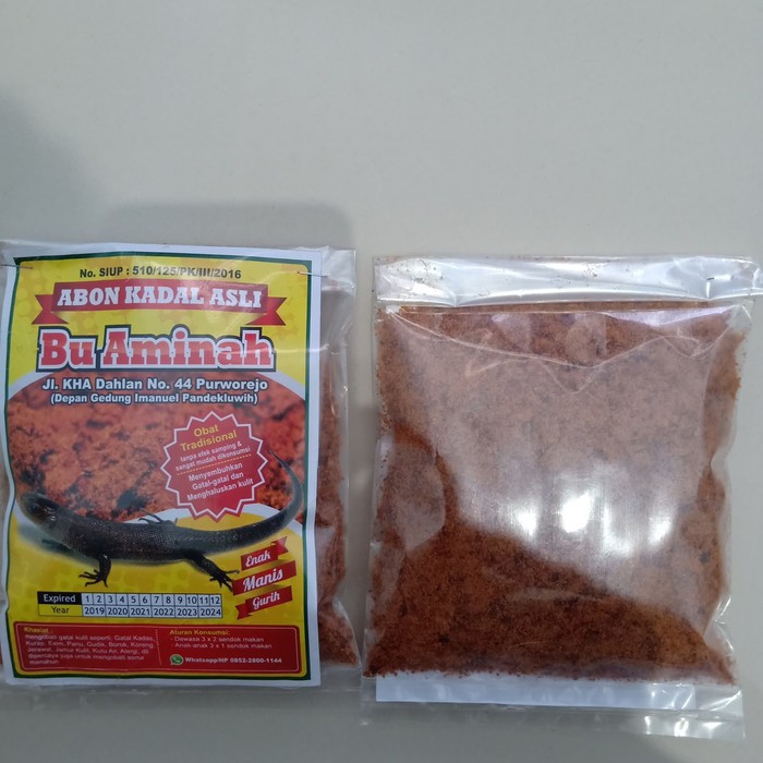 

Obat Kulit Gatal Abon Kadal Asli Ibu Aminah-Abon Kadal 100gr