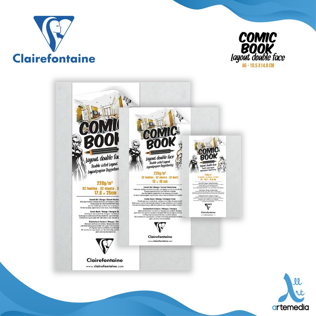 

Clairefontaine Double Sided Layout Paper Book Buku Sketsa
