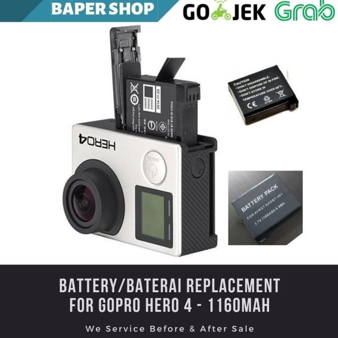 Battery Gopro Hero 4 Baterai Cadangan Gopro Batere Gopro 4
