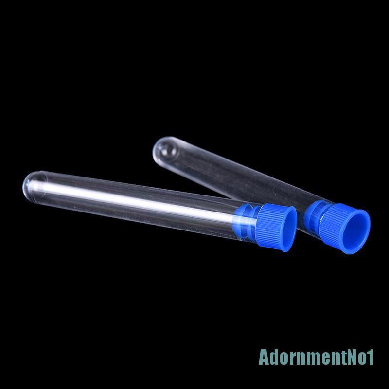 [AdornmentNo1]10pcs 15x100mm Clear Plastic Test Tubes Hard Plastic Test Tube With Wing Plug