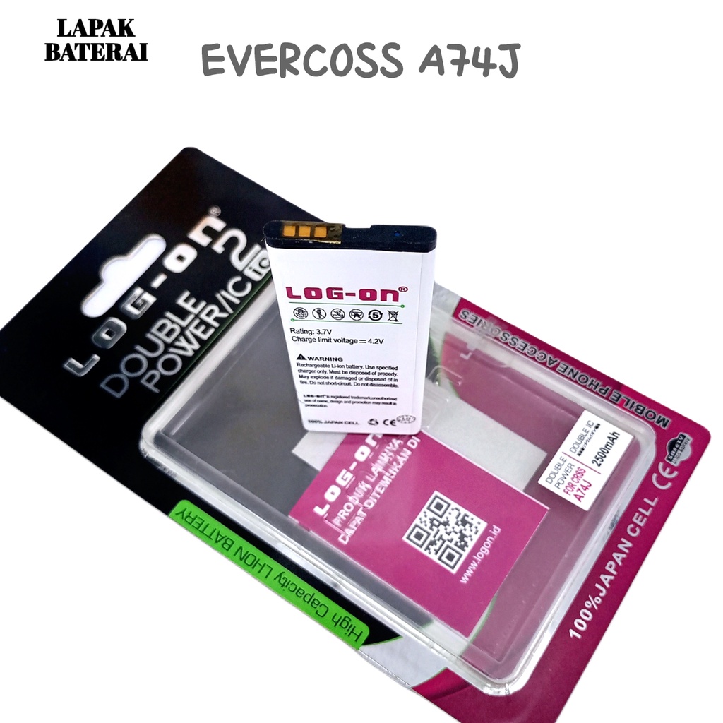 LOG - ON Evercoss A74J | Jump 4 Baterai Double Ic Protection Battery Batre