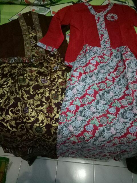 Grosir Batik Solo - Setelan Rok Blus Mawar Embos - Rnb Batik Embos - Batik Hijab - Baju Hijab