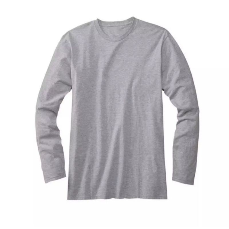 Kaos Polos Lengan Panjang 24s - Abu Misty Muda