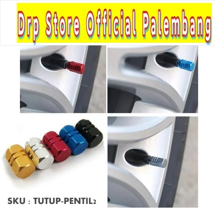 4 PCS TUTUP PENTIL ALUMUNIUM UTK BAN MOBIL DAN MOTOR