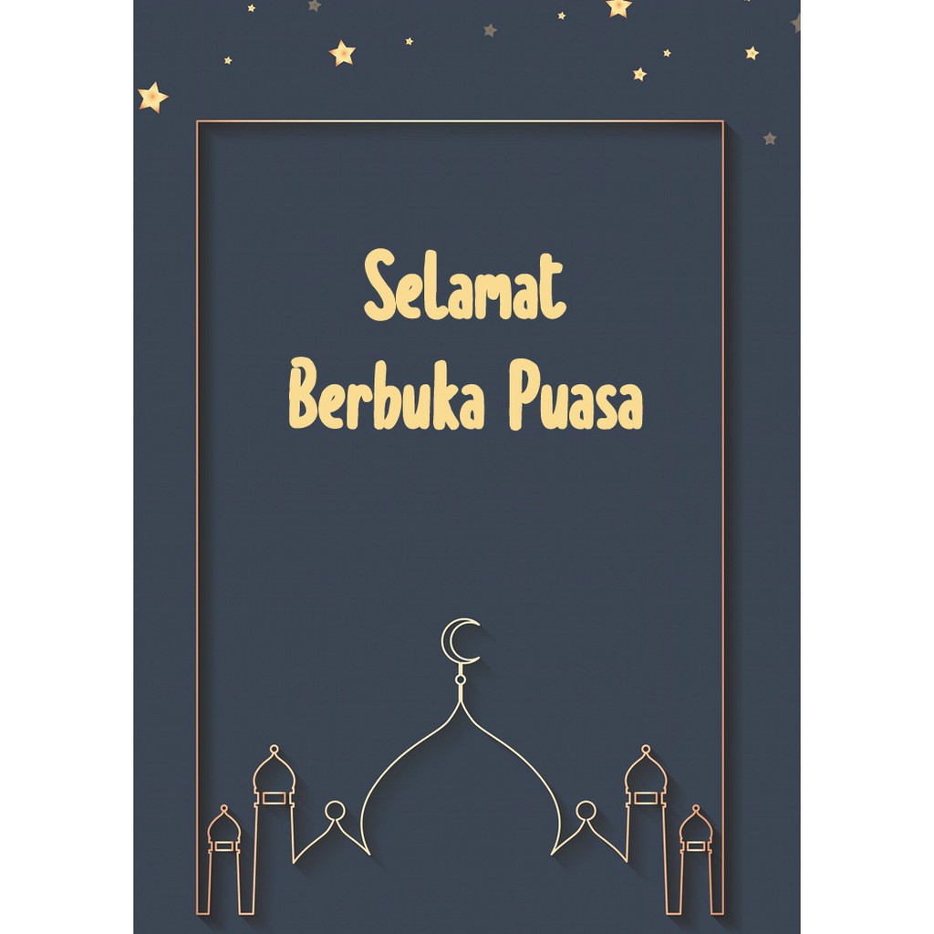 Kartu Ucapan Selamat Idul Fitri Eid Lebaran Hang Tag Selamat Buka Puasa Indonesia