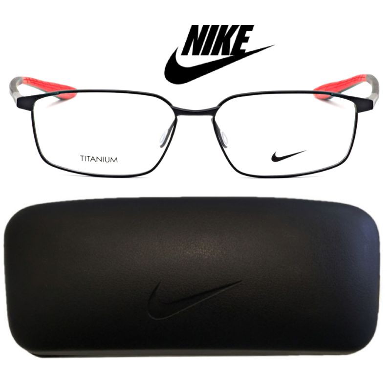 Kacamata Frame Pria Original Nike NK 6076AF 007 Titanium Black Red
