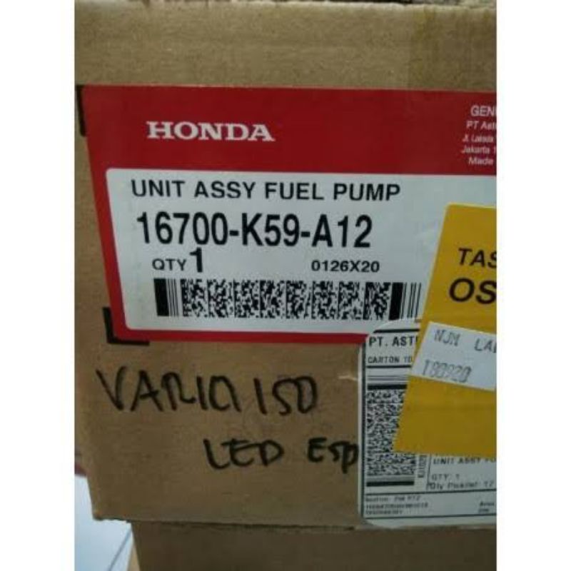 FUEL PUMP INJEKSI / UNIT ASSY FUEL PUMP VARIO 150 ESP LED 16700K59A12 2015-2018