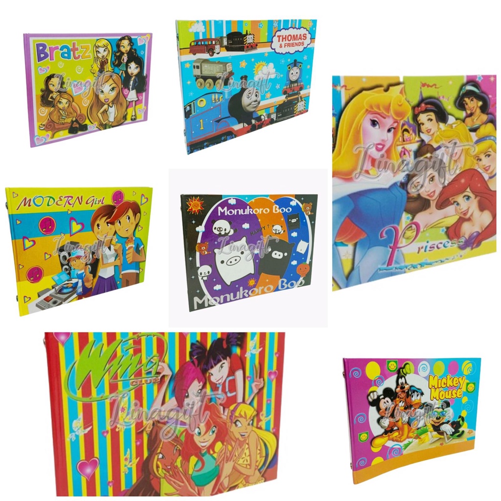 BINDER KARAKTER A6 - KERTAS FILE ISI ULANG / BINDER PRINCESS THOMAS BARBIE 6 LUBANG