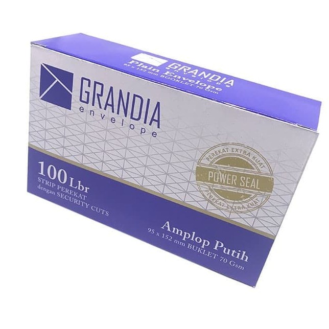 

Amplop Putih/ Amplop Polos / Amplop Lem / Amplo Pendek 104 Mrk GRANDIA Harga Murah Grosir