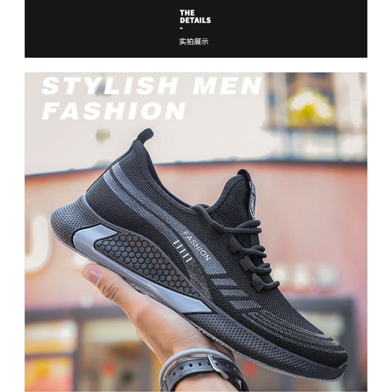 Sepatu Pria Import Sneakers Tali Casual Sepatu Running Fashion Terbaru Olahraga DT-01