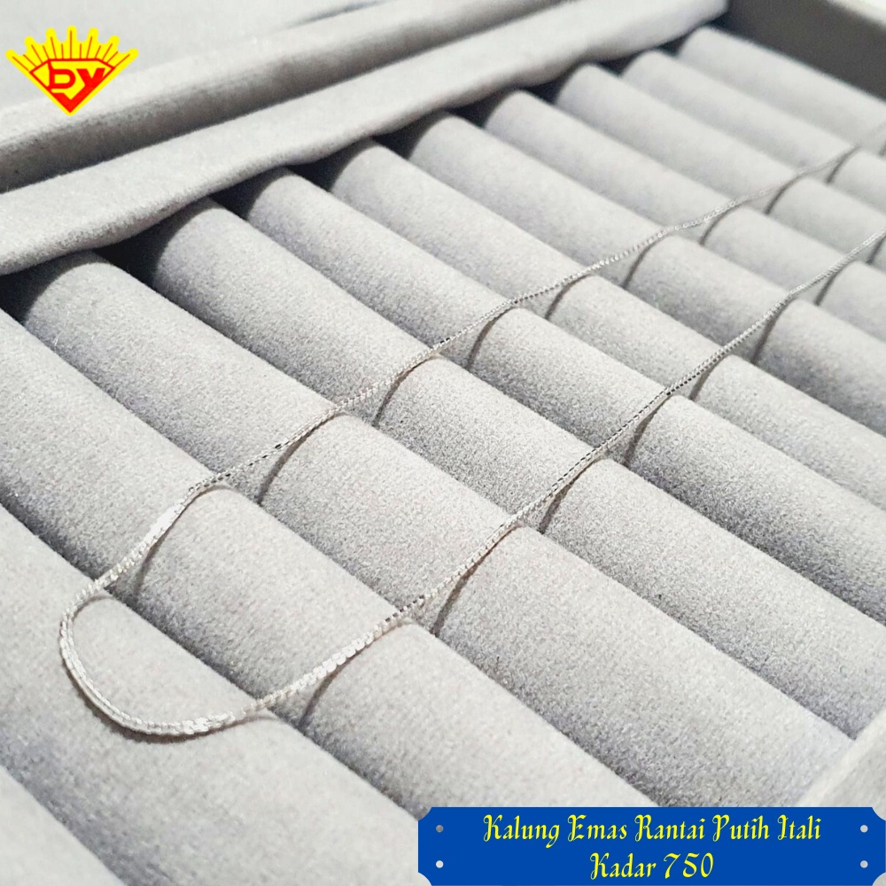 Kalung Emas Putih Rantai Itali Kadar Emas 750