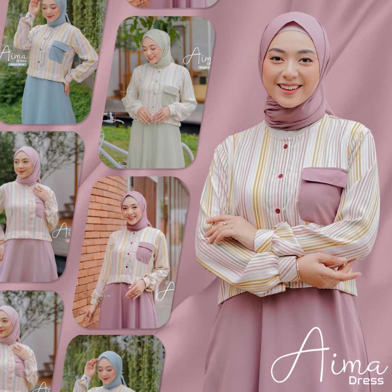 Aima dress ragela original light pink