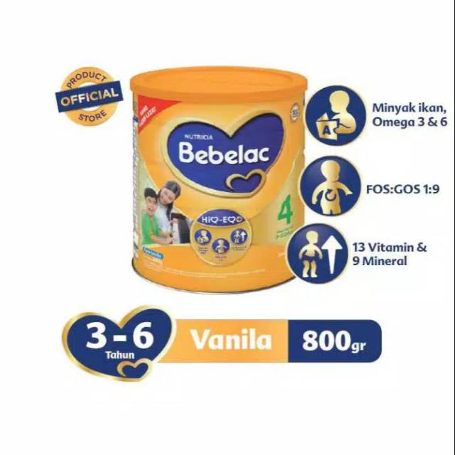 

Bebelac 4 Vanilla/Madu 800gram kaleng