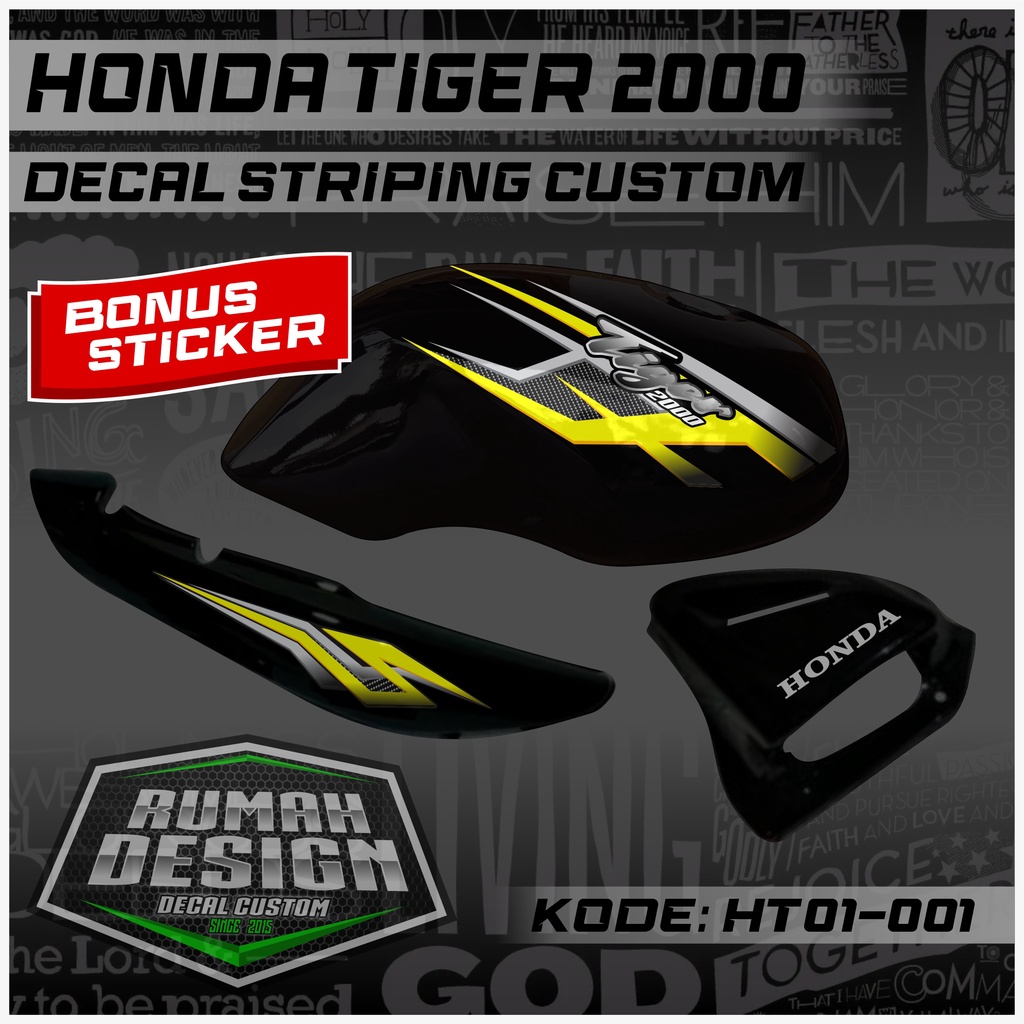 DECAL STICKER STRIPING  HONDA TIGER 2000 01