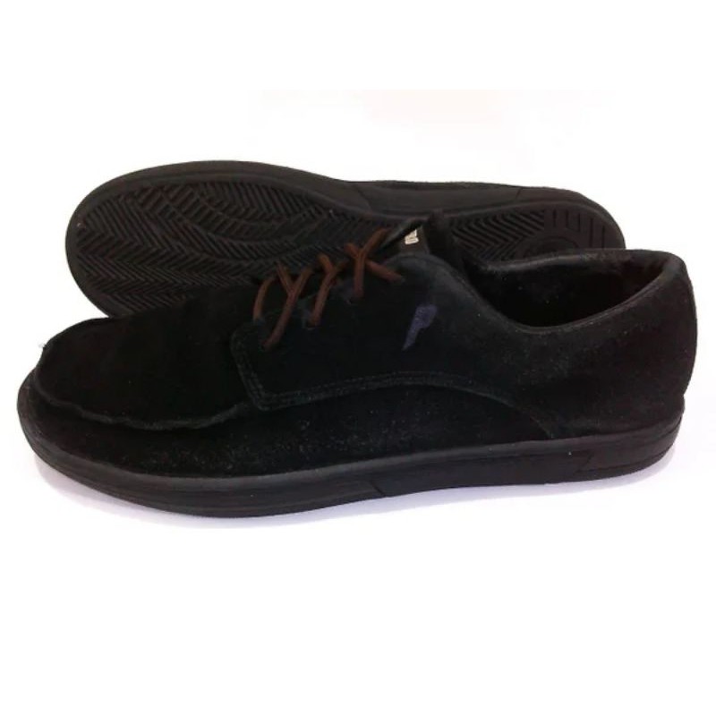 Sepatu casual second branded Piero Footwear Full Black Size 44