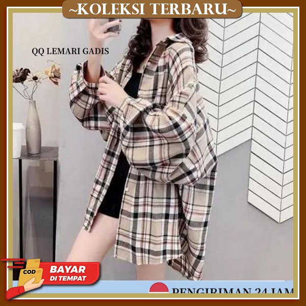 Kemeja Batwing / Outer Balon / Outer Balon Flanel Viral/ Kemeja Tamara / Kemeja Flanel / Kemeja Squa
