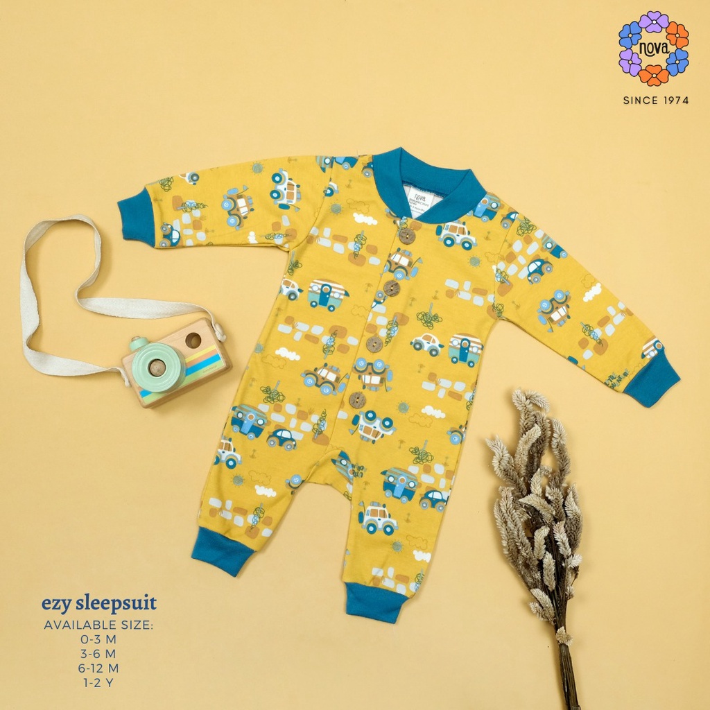 Nova Ezy Sleepsuit Motif - Jumper Panjang Jumpsuit Bayi dan Anak Unisex SNI