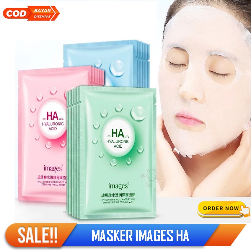 DBEST - IMAGES HA HYALURONIC ACID FACIAL MASK / MASKER MELEMBABKAN WAJAH COCOK BUAT KULIT KERING