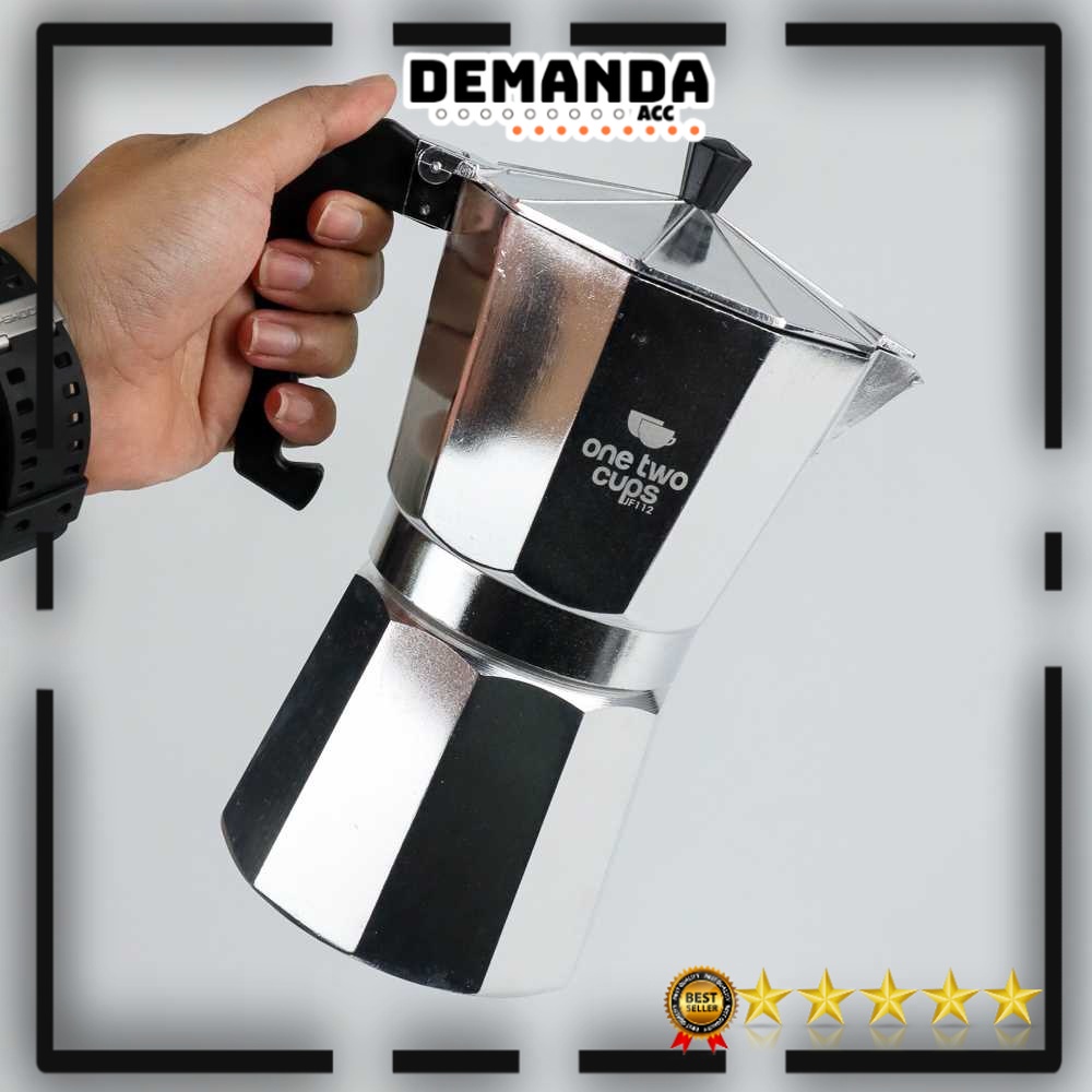 Moka Pot Mokapot Espresso Maker Pembuat Kopi Espresso Manual Alumunium Mokapot Teko Kopi All size - One Two Cups