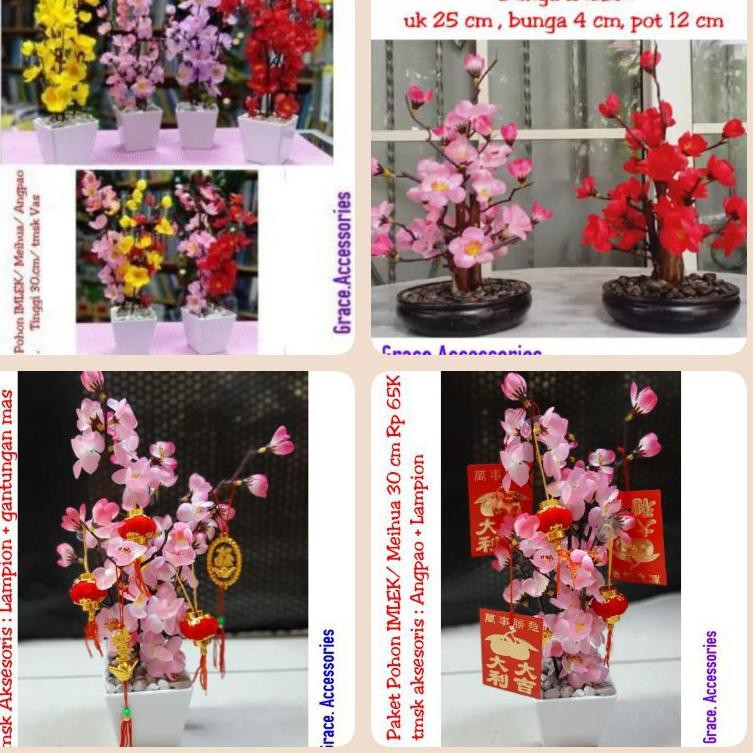 

TERLARIS Pohon imlek meihua angpao 30 cm murah sakura