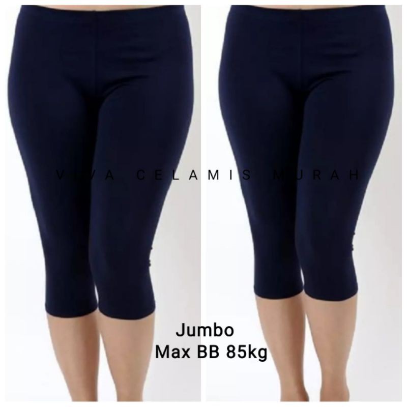 Legging Wanita Pendek  7/8 - Legging Pendek JUMBO- Legging Murah- Adem Elastis Nyaman Dipakai