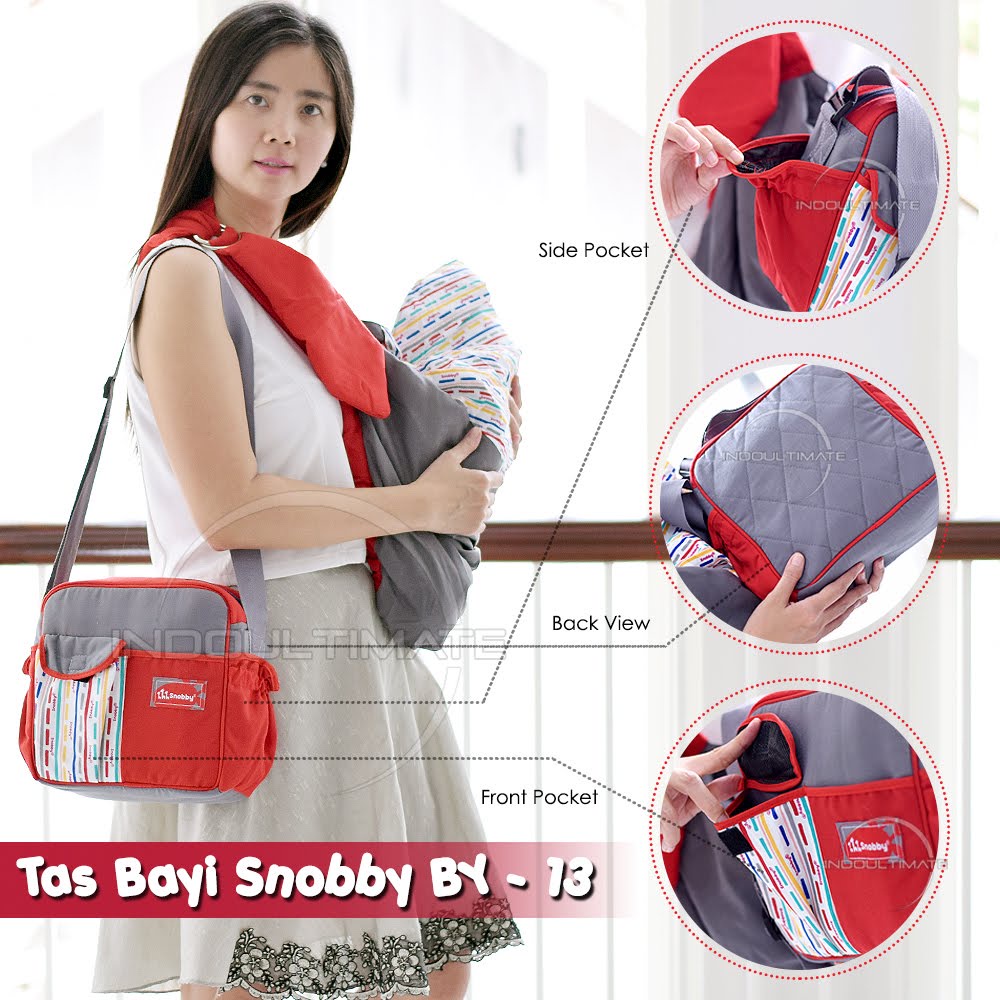 Tas Diaper Bayi SNOBBY (Size SMALL) Tas Perlengkapan Bayi Diaper Bag Tas Popok Bayi Tas Botol Susu Baby Travel Bag Baby Bag Organizer BY-13