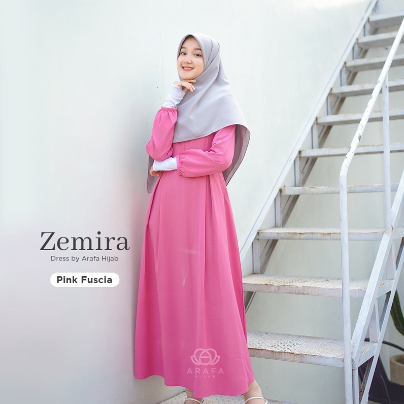 ZEMIRA DRESS BY ARAFA HIJAB - GAMIS ARAFA HIJAB - GAMIS MURAH - GAMIS POLOS