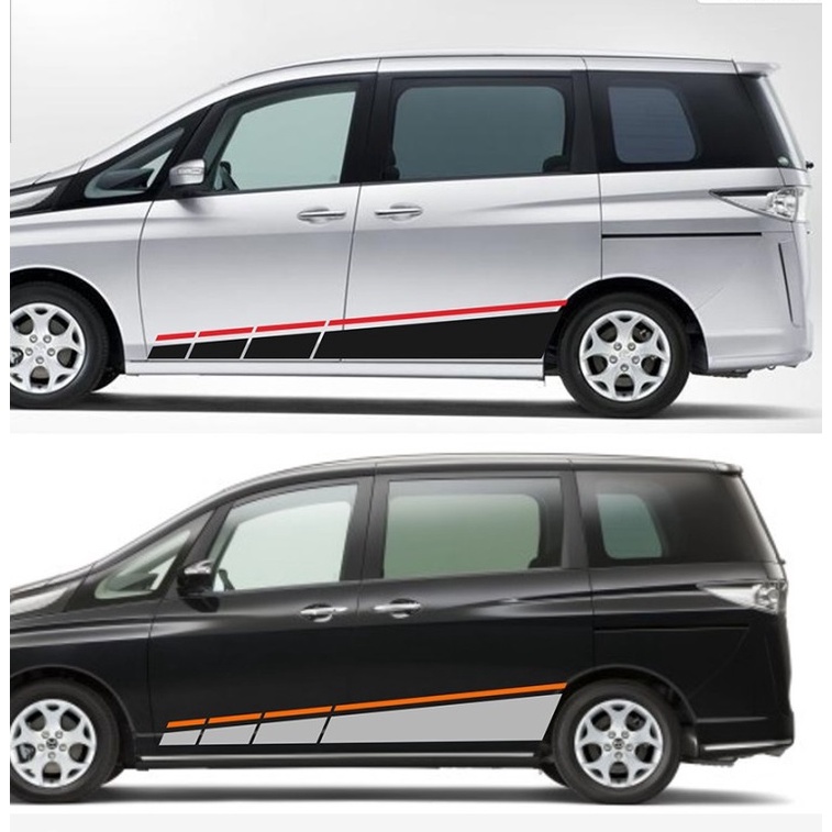blighoo - stiker mobil keren cutting sticker mobil mazda biante striping kanan kiri berkualitas