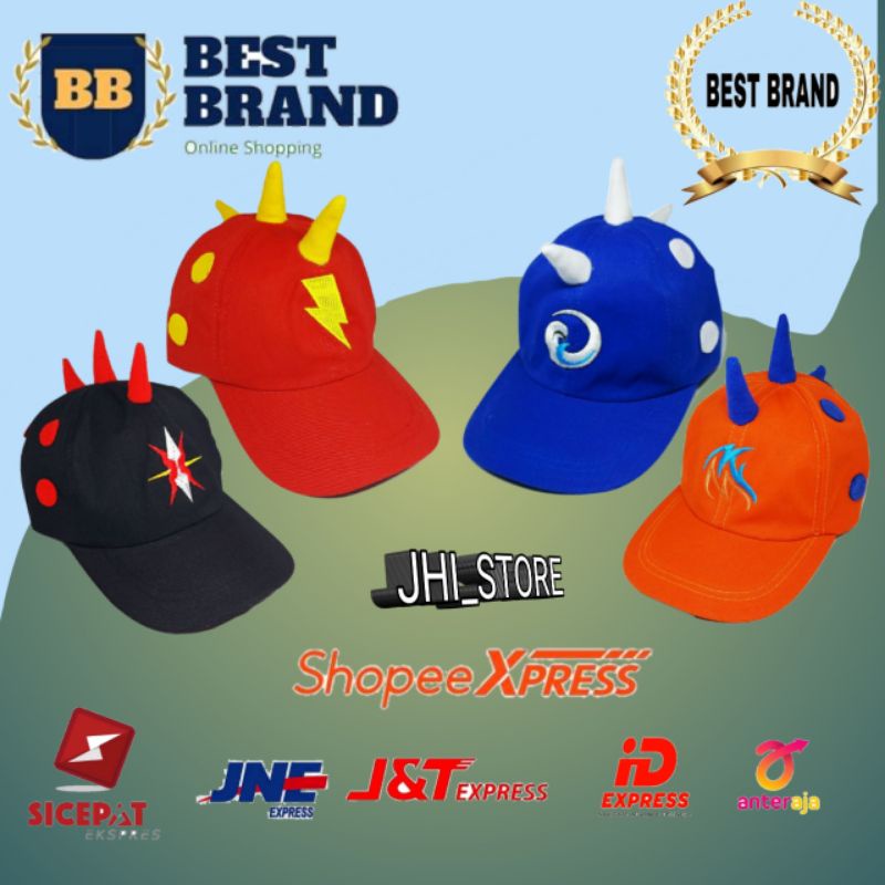 Topi Anak Baseball Karakter Boboiboy Halilintar Api Tanah Air
