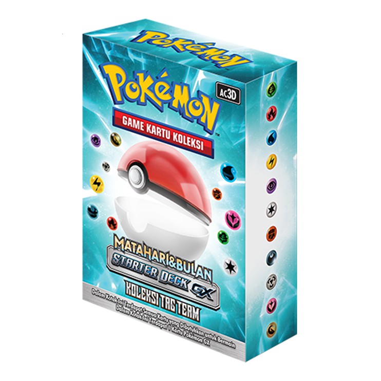 POKEMON-CARD MATAHARI & BULAN STARTER DECK GX KOLEKSI TAG TEAM