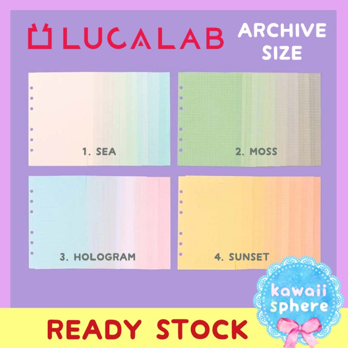 

Terbatas Lucalab Ring Binder 6-Holes Archive Size Refill Color Grid Note Vol.2 Sale!!!