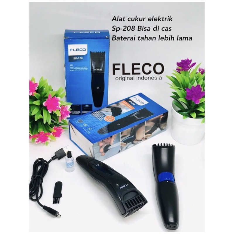 Alat Cukur Rambut Hair Clipper FLECO SP-208 Sistem Cas Portable SP208 original