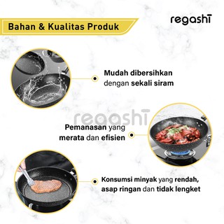 Regashi Alat Masak Penggorengan Medical Stone Cookware Set | Frying Pan