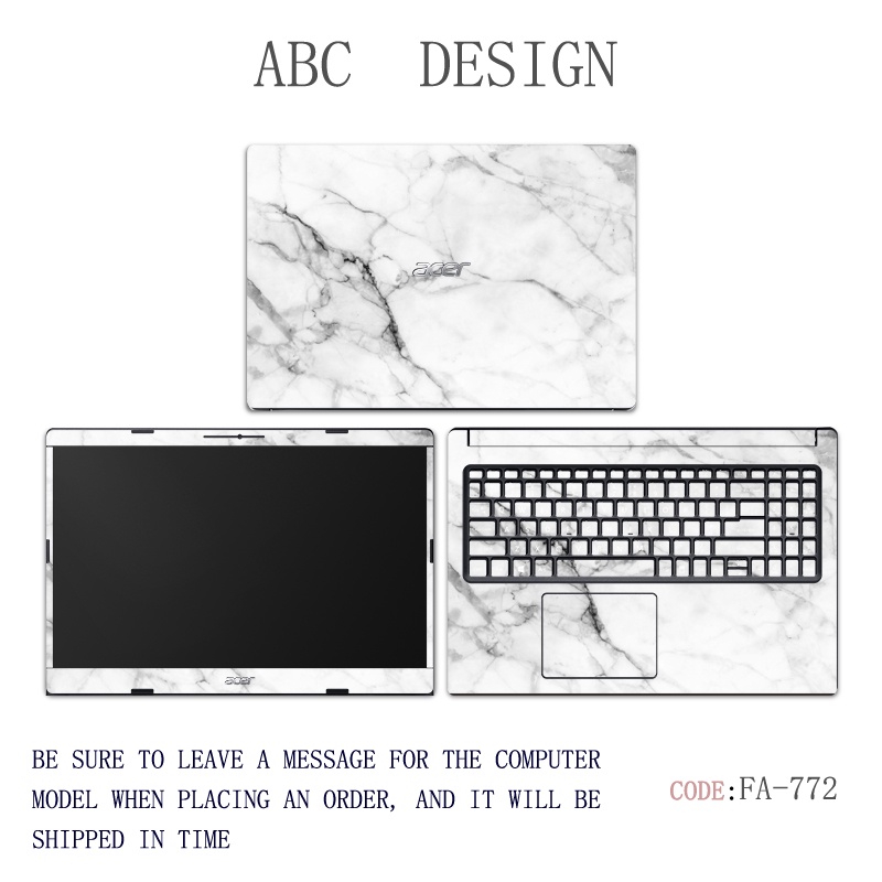 Stiker Film Motif Marmer Acer EX215-32 EX214-52 EX215-54 EX215-31 EX214-51G Untuk Aksesoris Notebook S350-5350