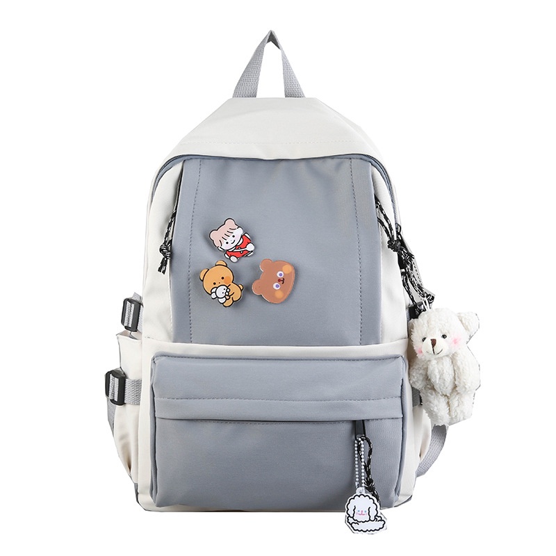 MURMURE.ID | TAS RANSEL WANITA PRIA SEKOLAH KULIAH BACKPACK IMPORT SEKOLAH KULIAH KERJA TERBARU TAS WANITA BG036-BLUEGRAY