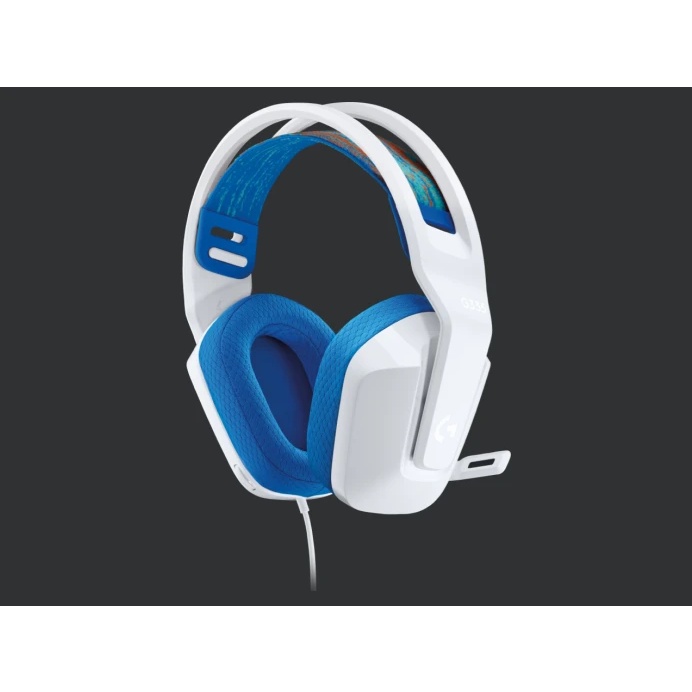 Logitech G335 White 7.1 Surround Wired Gaming Headset - Putih