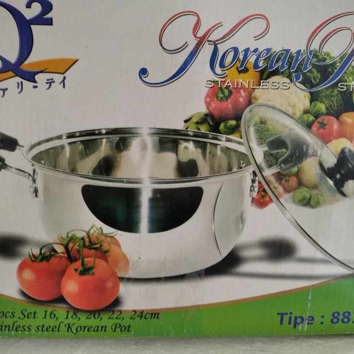 Panci Set Stainless " Korean Pot " Isi 5 Set Tokeku.Andalan