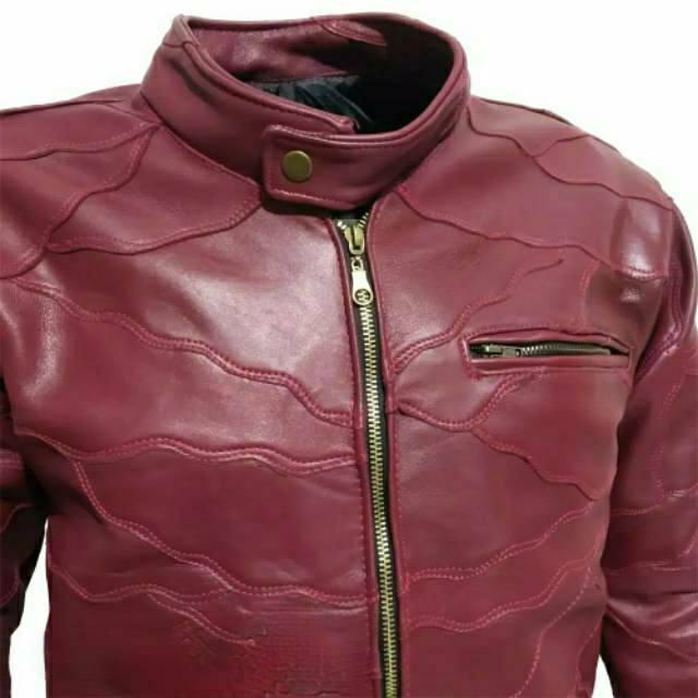 Jaket Kulit Domba Asli Pria Elegant Brownie ARL 033