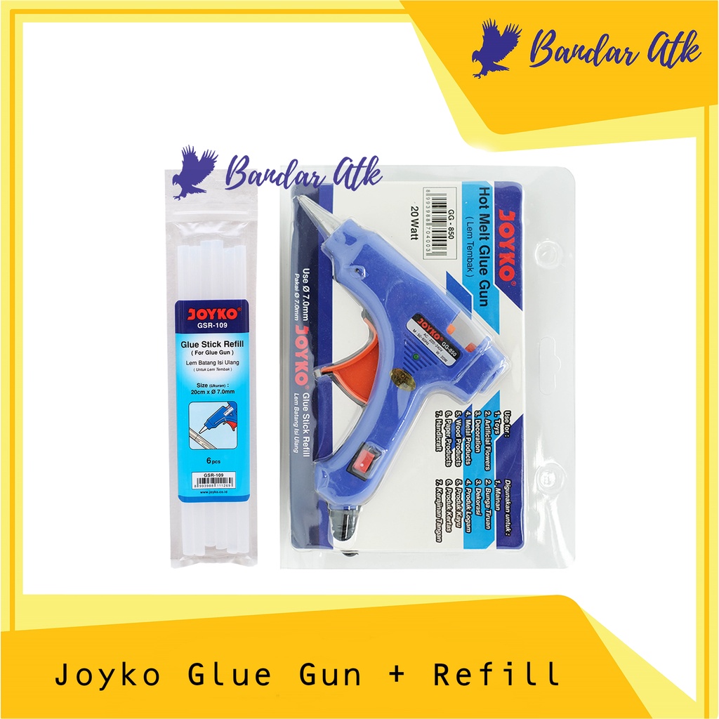 

PAKET Glue Gun Lem tembak Joyko GG 850 DAN Refill GSR 109 [GUN + LEM]