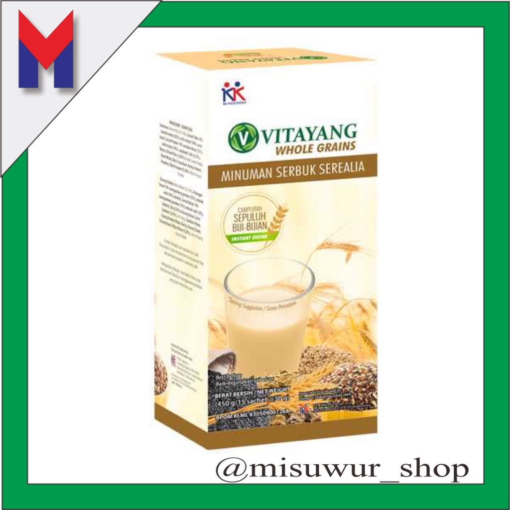 

Vitayang Whole Grains Teman Sarapan Sehat Bergizi Enak Low Fat Low Sugar Original KK Indonesia