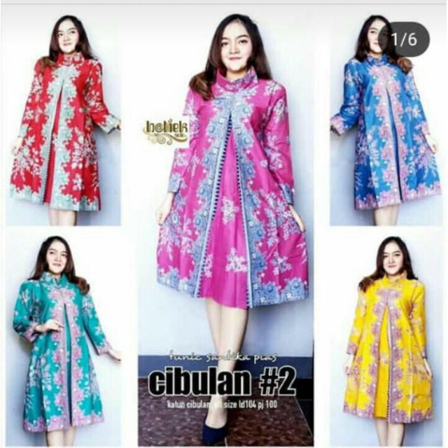 Jual Jumbo Ld Xxxxl L Tunic Santika Pias Cibulan Tunik Batik Cantik Warna Seragam Kantor