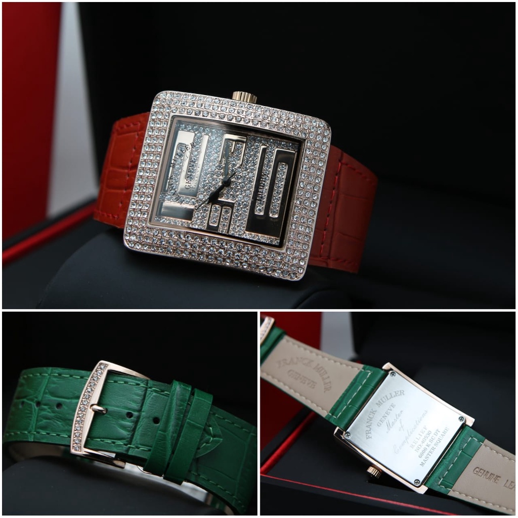 JAM TANGAN WANITA FRANK MULLER KULIT DIAMOND DIAMETER 4C||JAM ANGANFASHIONMURAH