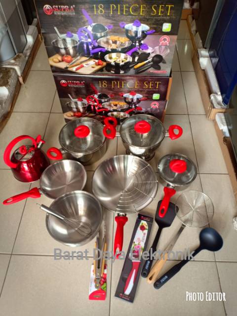 PANCI SUPRA SET 18 PCS STAINLESS STEEL