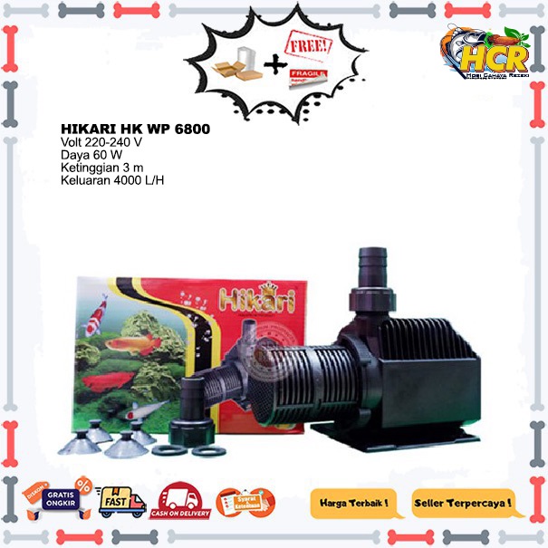 Aquarium Kolam Ikan Pompa Celup HIKARI HK WP 6800
