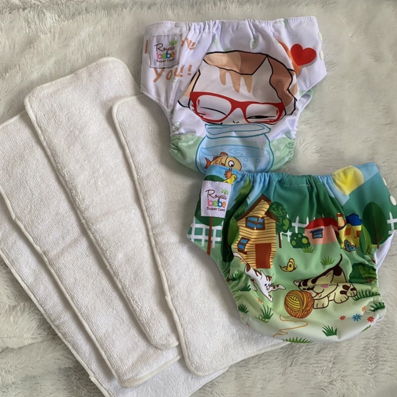 Royale Bebe Popok Clodi Kain Berkancing Preloved 1 Cloth Diaper Dapat 2 Inner Shopee Indonesia