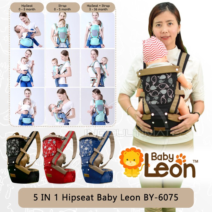 5in1 Gendongan Bayi Depan Hipseat Baby Carrier Hipseat Bayi Perlengkapan Bayi BY-6075