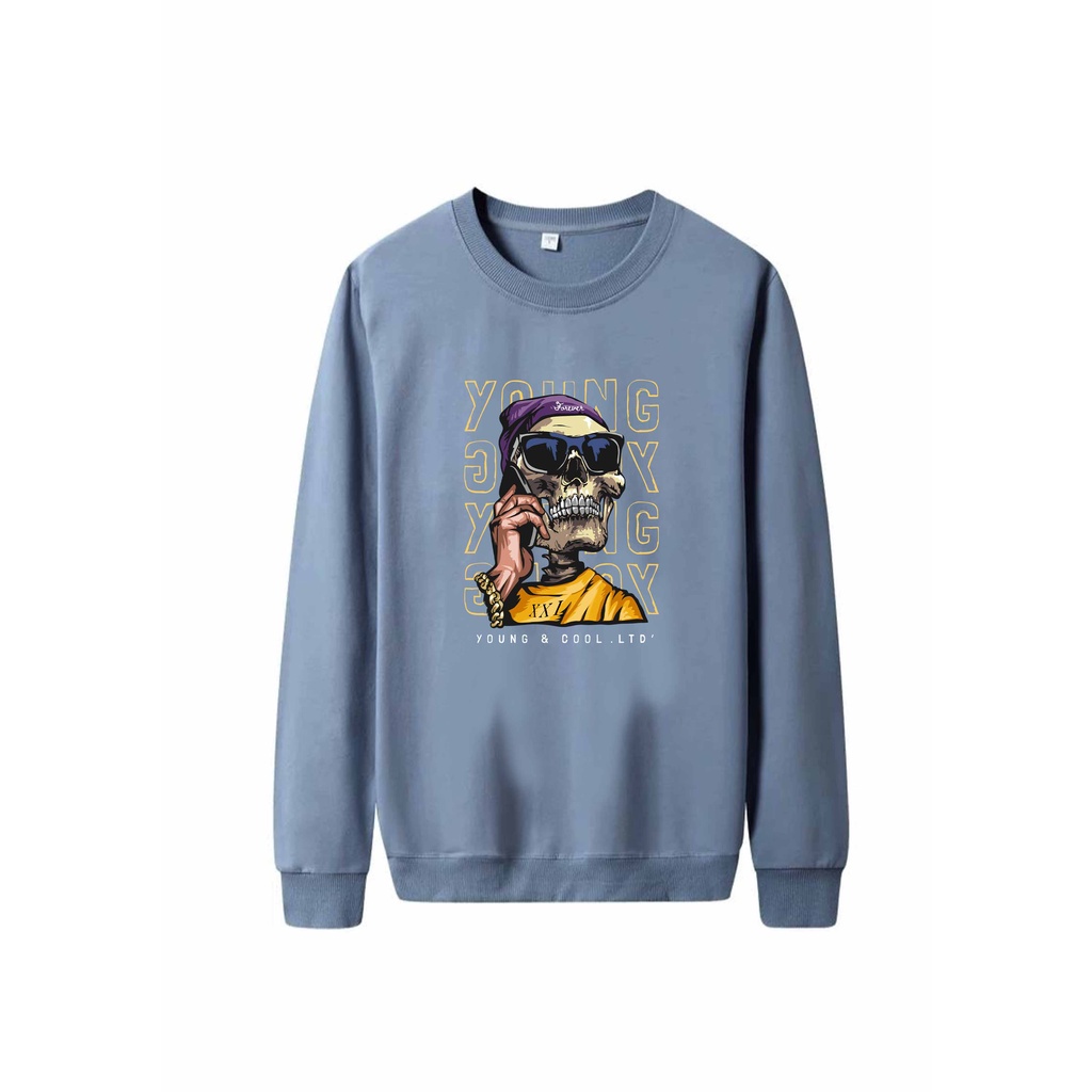 Sweater Pria Young And Cool Crewneck Pria M - XXL