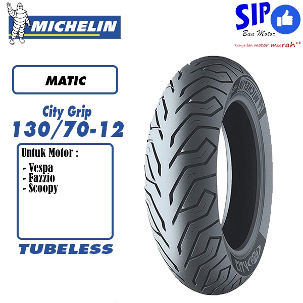 Ban motor vespa scoopy freego Michelin City Grip 130 70 12 tubeless